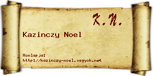 Kazinczy Noel névjegykártya